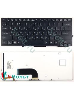 Клавиатура для ноутбука Sony PCG-41211V, PCG-41212V, PCG-41214V черная с подсветкой