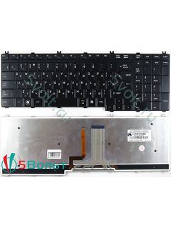 Клавиатура для ноутбука Toshiba Qosmio F50, F60, X300, X500 черная с подсветкой