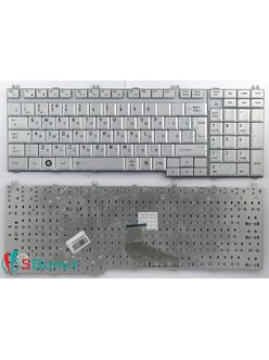 Клавиатура для ноутбука Toshiba Satellite A500, A505, F501 серебристая