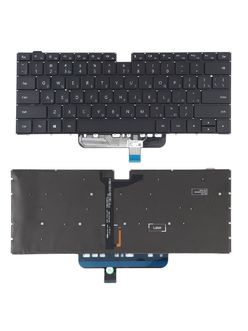 Клавиатура для Huawei MateBook D 14 NbD-WDI9 черная с подсветкой (плоский Enter)