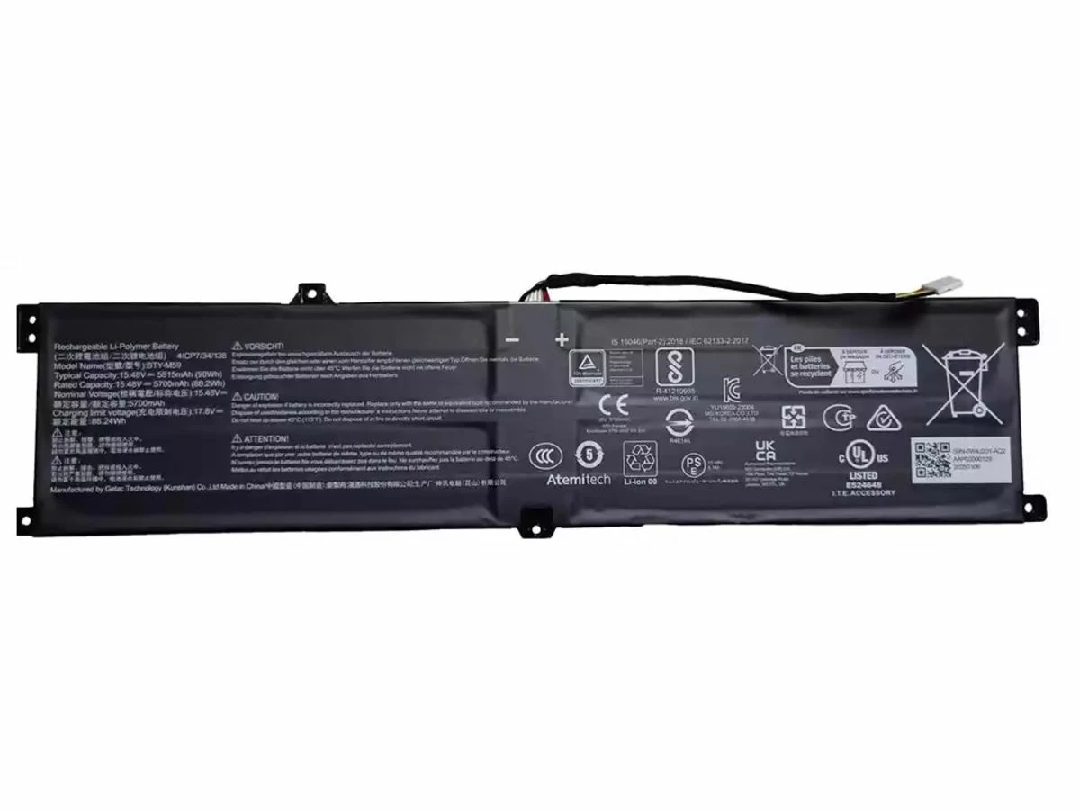 Батарея для MSI Crosshair 17 HX D14V