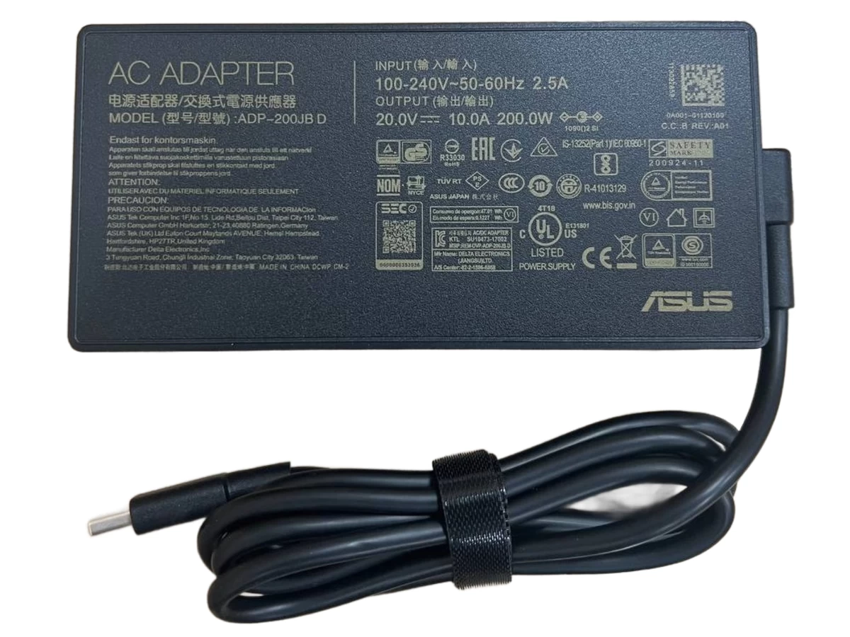 Блок питания (зарядка) для Asus 200W (20V/10A) прямоугольный коннектор