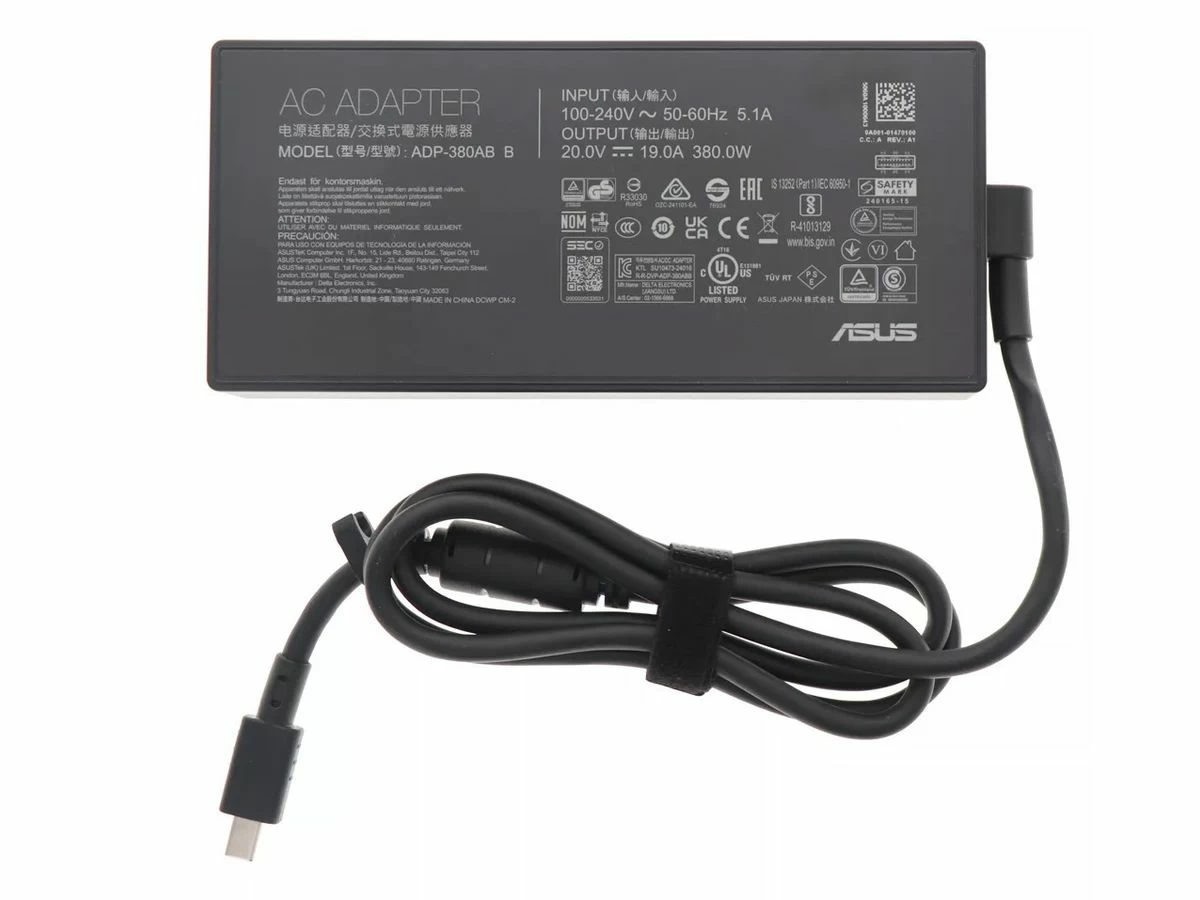 Блок питания (зарядка) для Asus 380W (20V/19A) прямоугольный коннектор