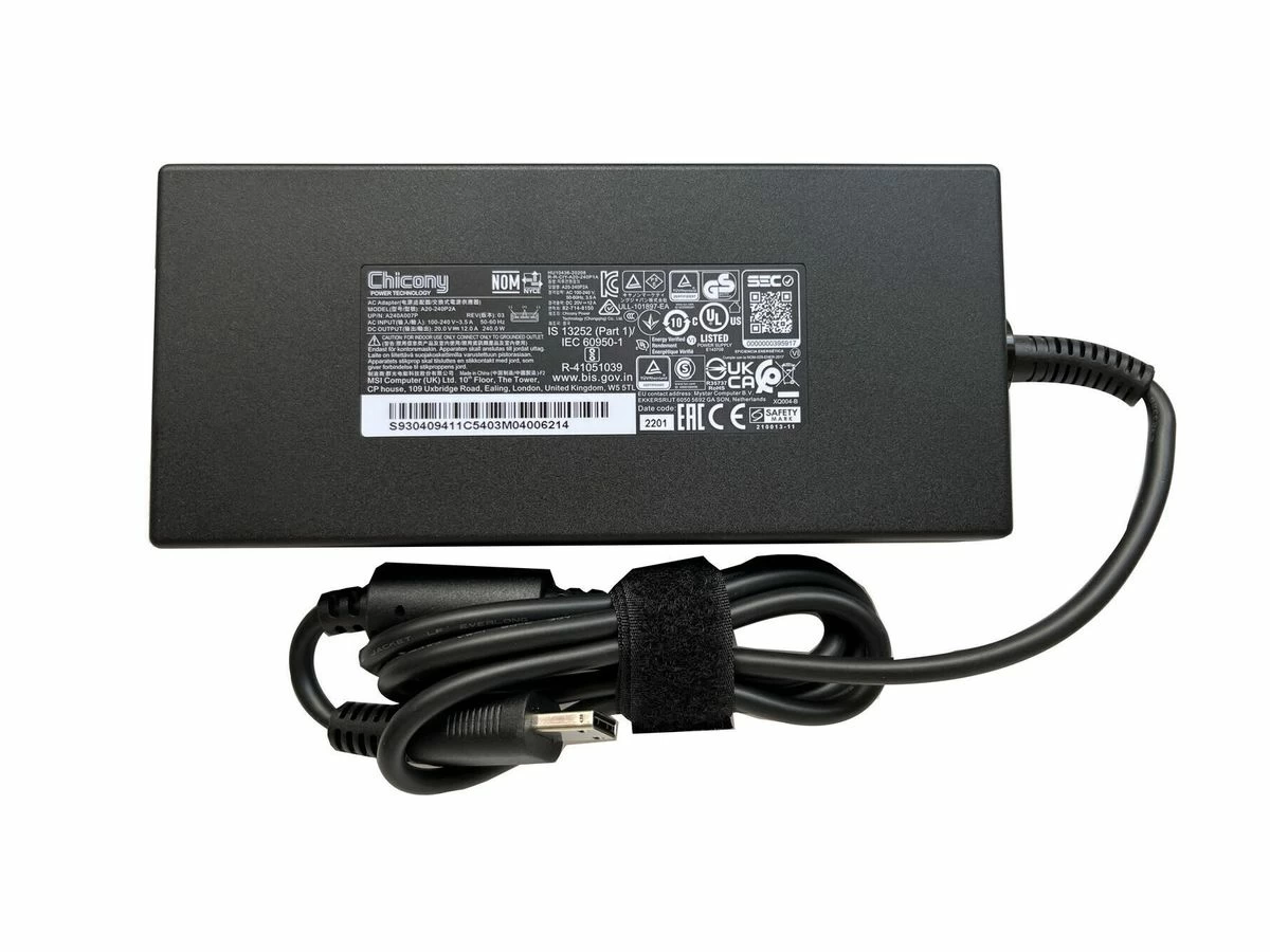 Блок питания (зарядка) для MSI ADP-240EB D (240W) 20V/12A прямоугольный разъем