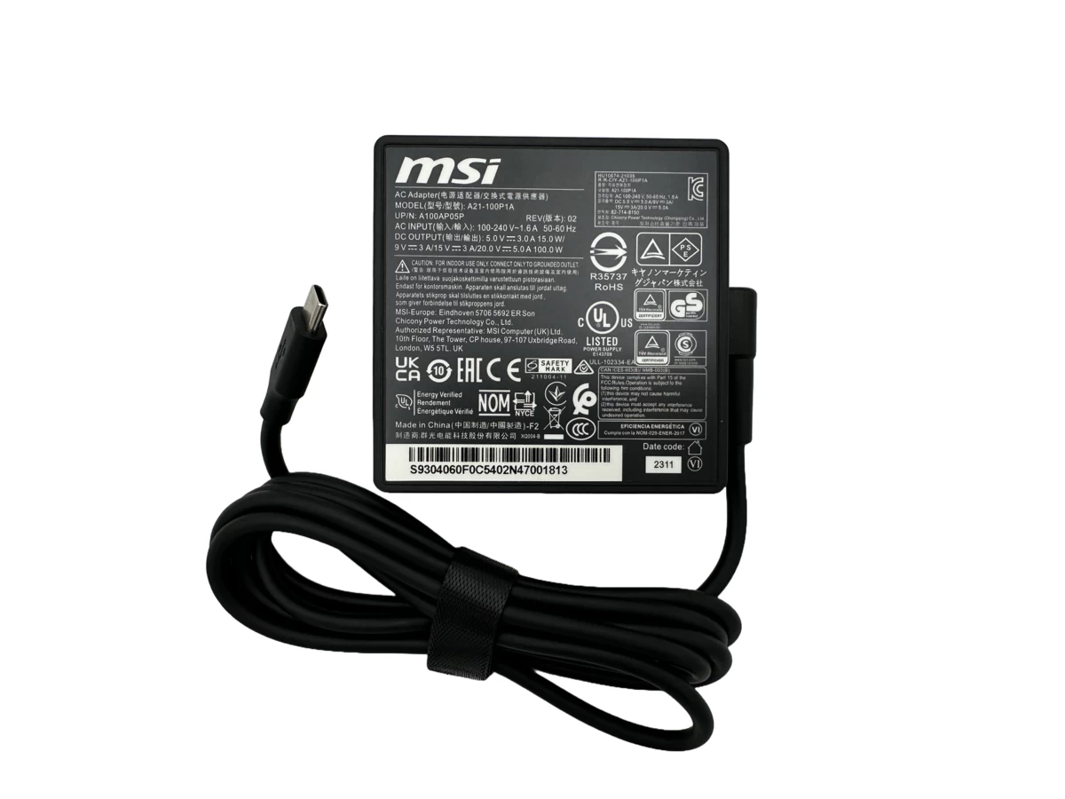 Блок питания (зарядка) A21-100P1A для MSI  —